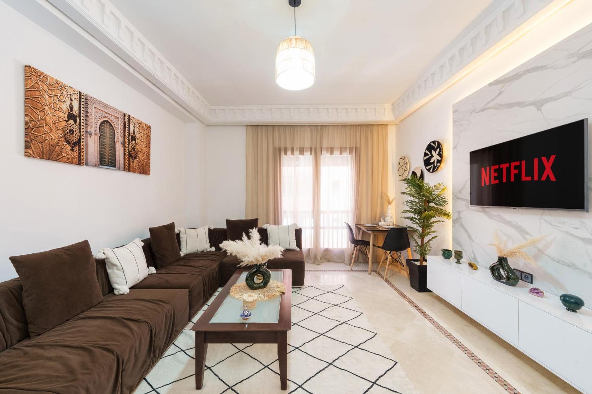 Appartement Chic Gueliz Plaza Avec Vue Marrakesh Exterior foto