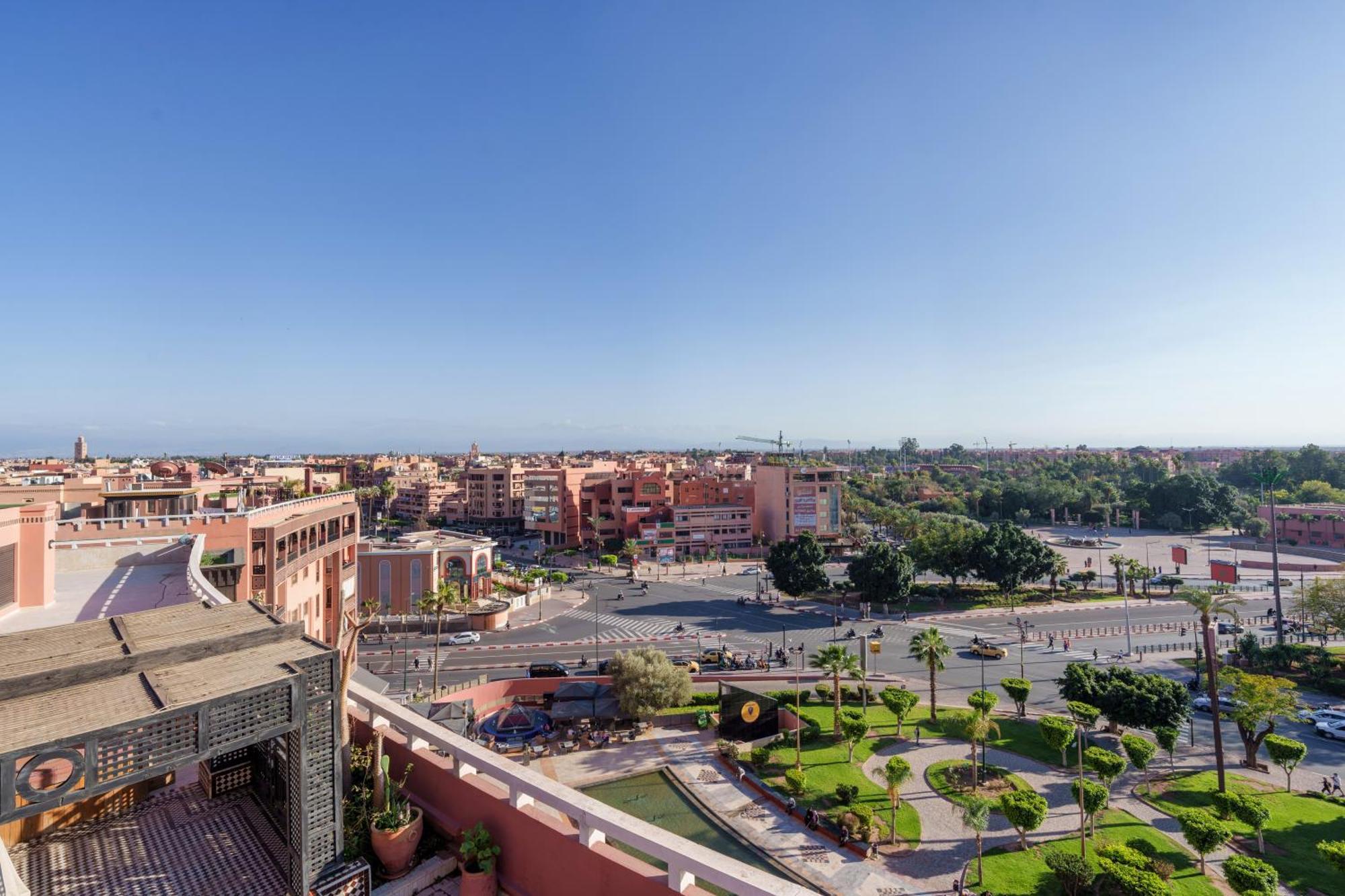Appartement Chic Gueliz Plaza Avec Vue Marrakesh Exterior foto